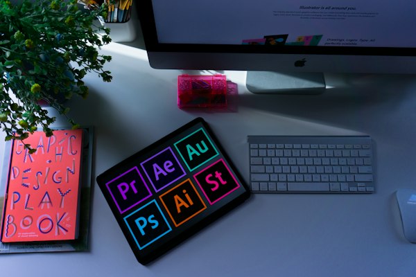 Brand identity color swatches and logo design