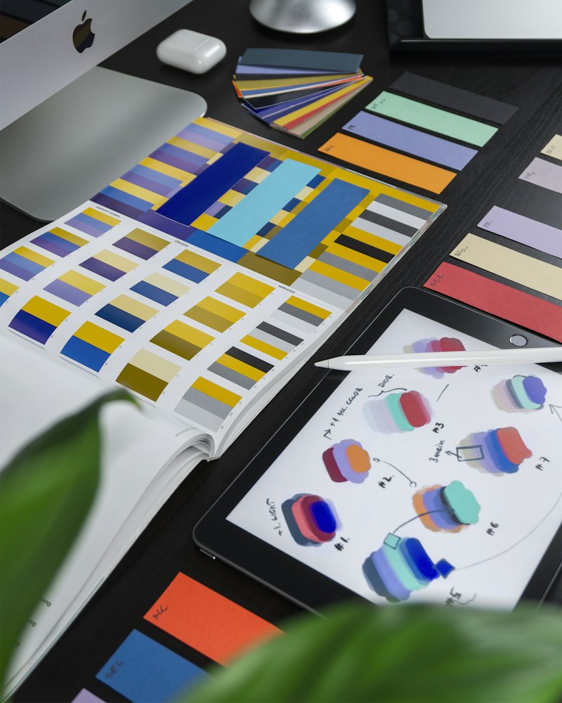 Creative team working on brand design in studio